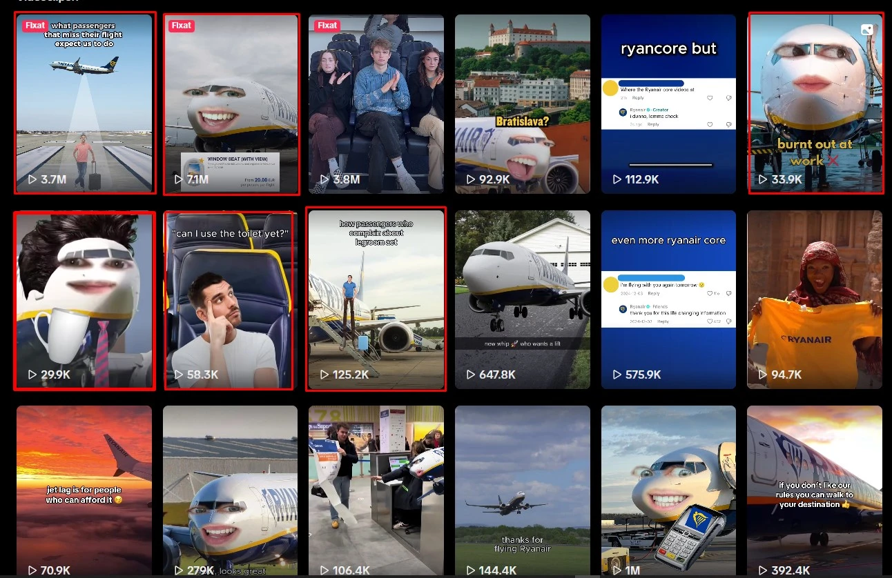 ryanair mèmes tik tok